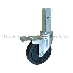 hard rubber swivel caster for shelf