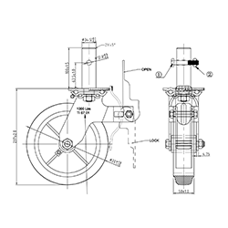 scaffold caster drawing