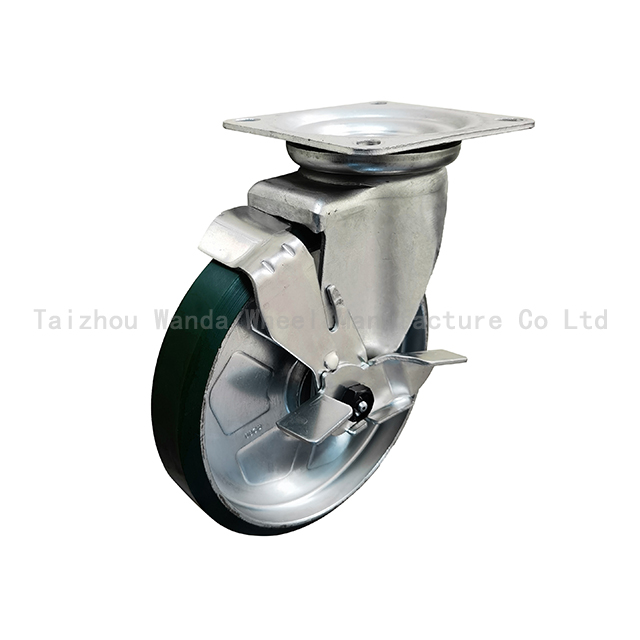 640x640 UJB-200 Japan Style 200mm PU on Steel Swivel Caster with Side Brake 1520 水印