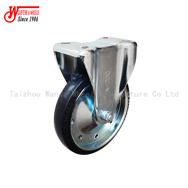 Medium Duty 200mm Japan Rigid Rubber Caster for table