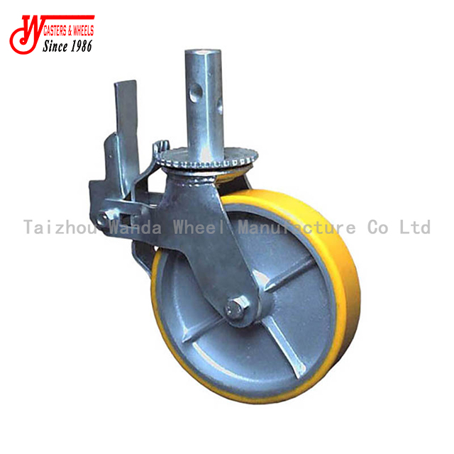 200mm Yellow Heavy Duty Scaffold Caster for scaffolding
