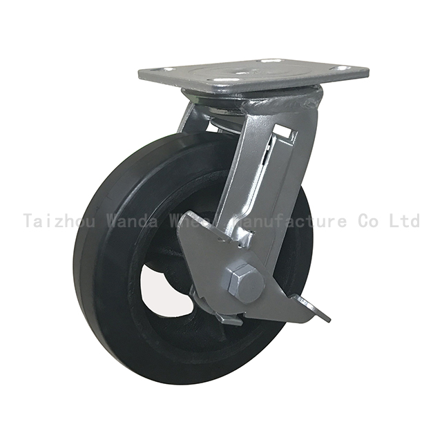 640x640 6x2铸铁橡胶万向刹车轮 600PS-150050R-12-STA(1) 水印2