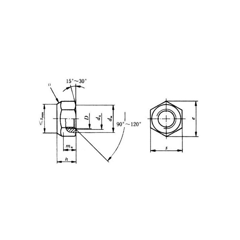 Drawing-stainless steel all metal lock nuts