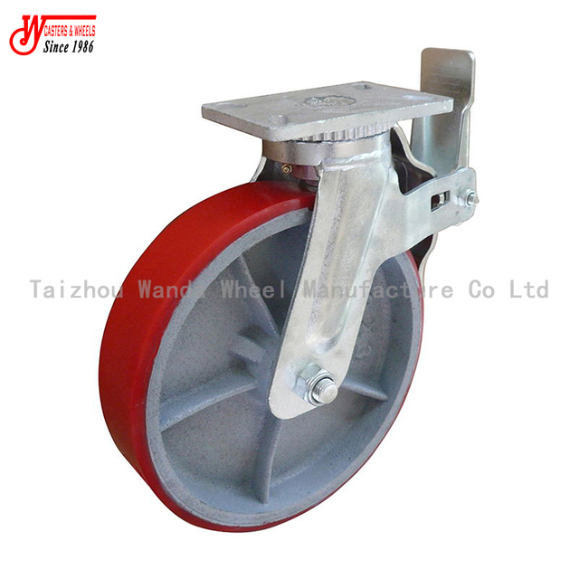 Extra Heavy Duty PU on Iron Scaffolding Casters with 12 inch PU Wheel