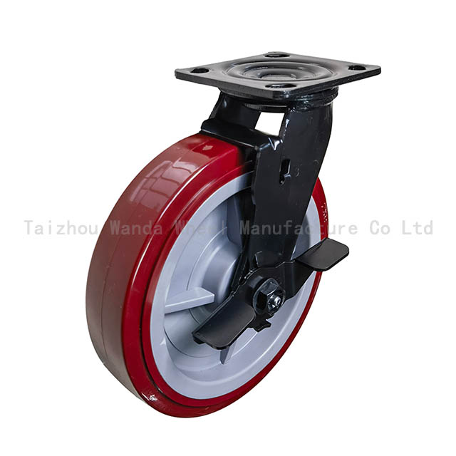 640x640 electrophoresis 8 inch TPU Swivel Caster with side Brake 1 水印