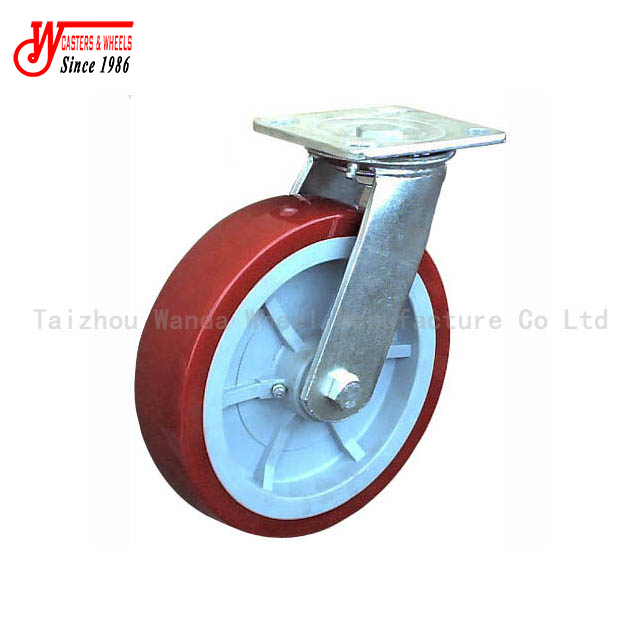 8 inch Medium Duty PP on TPU Swivel Caster for hand trolley