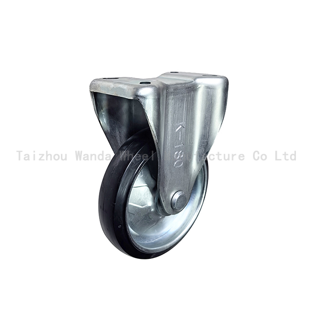 640x640 k-180 日式①型180焊接型钢芯橡胶定向脚轮 Japan Style 180mm Rubber on Steel Rigid Casters 水印