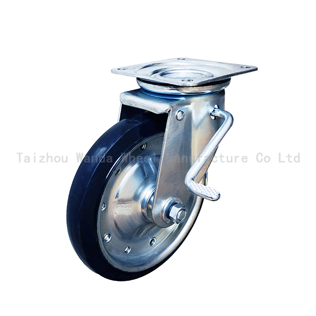 640x640 日式①型250铆接型橡胶万向刹车轮 水印